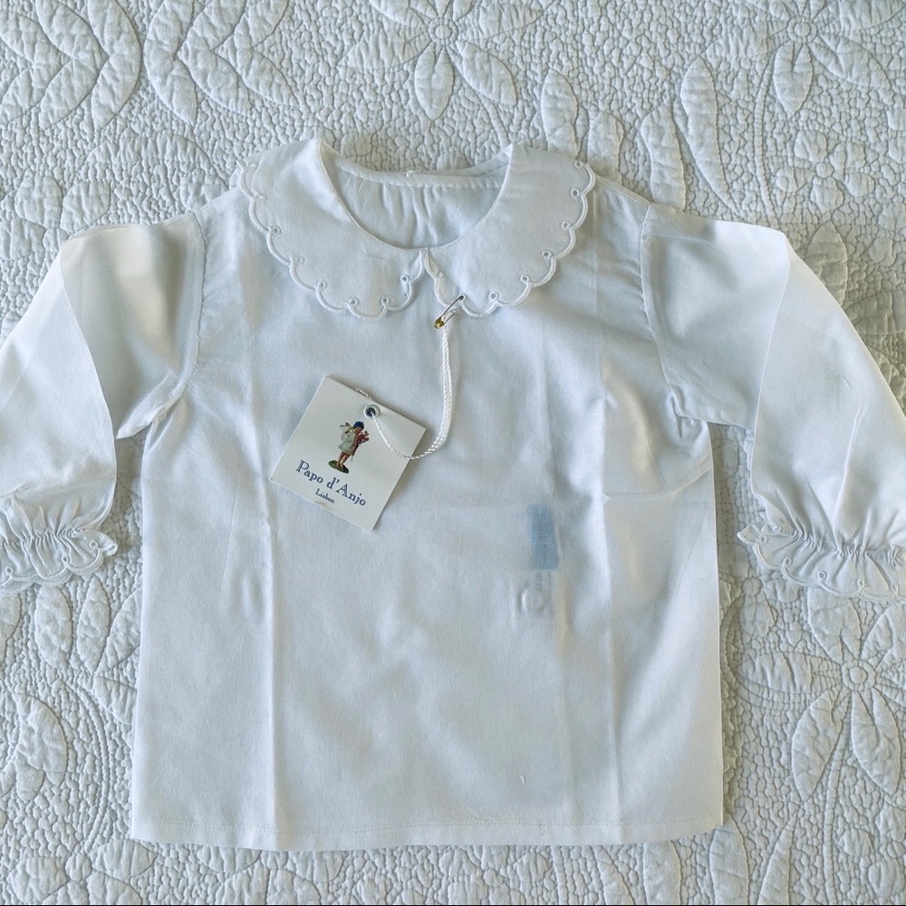 Papo d’Anjo Baby Blouse Size 6 months NWT